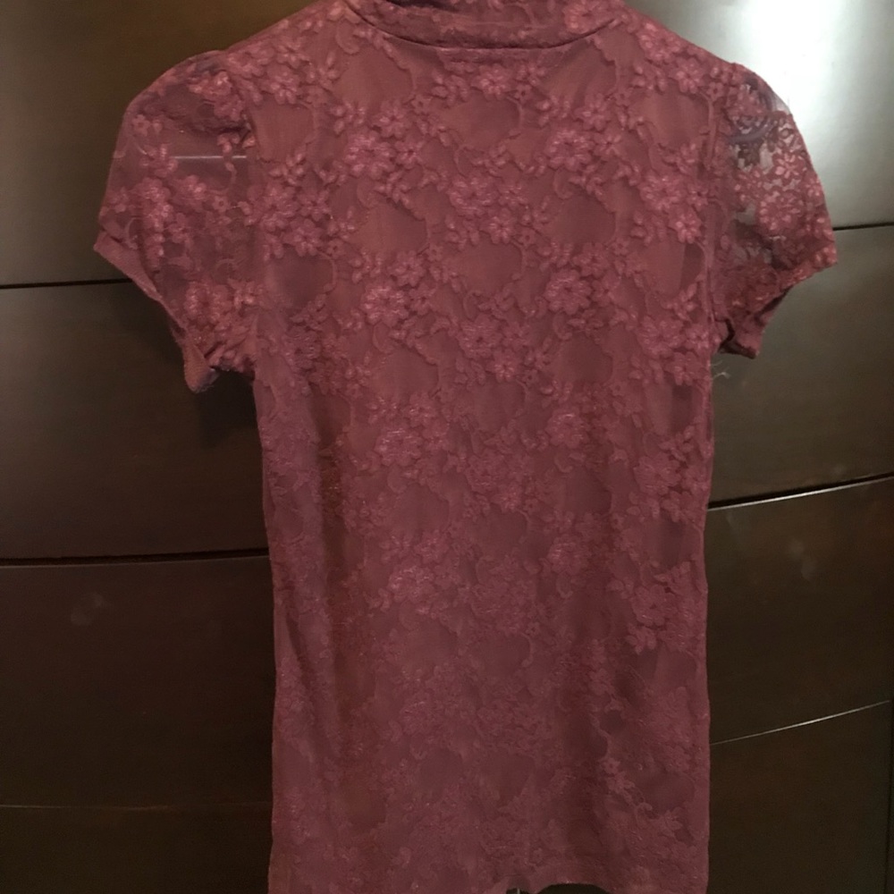 Turtle neck purple floral top